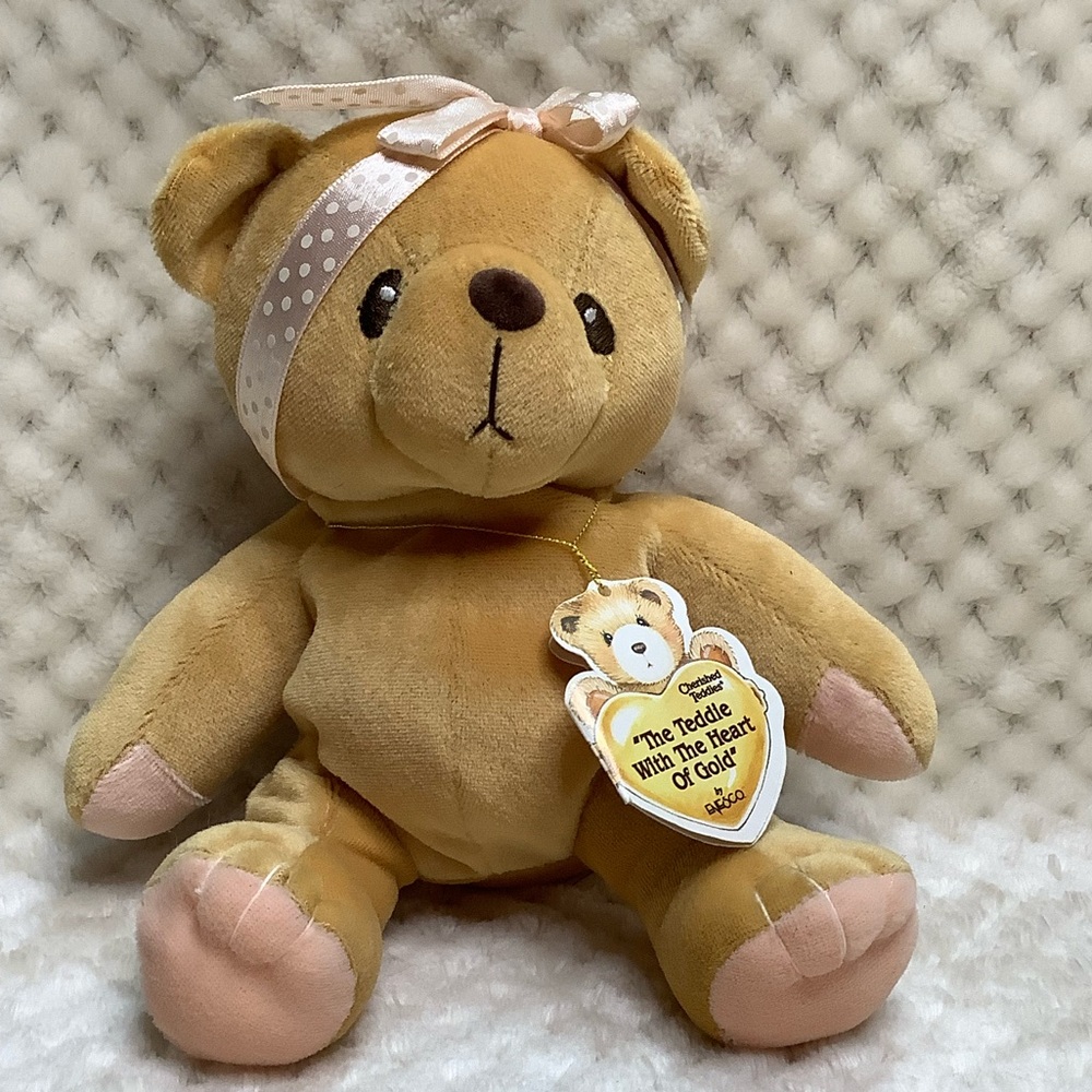 Enesco Cherished Teddies Plush Karen Tan Bear Stuffed Animal w Tags READ #2